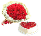 100 Red Roses Bunch